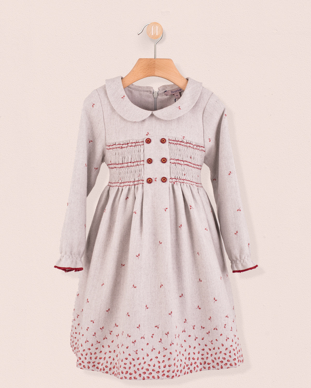 Margot Red Berries Smocked Dress